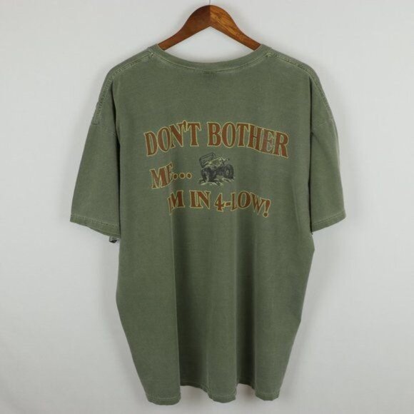 Anvil Moab, UT Jeep Men's 2XL Green Crewneck Short Sleeve Graphic Tee - Picture 3 of 9